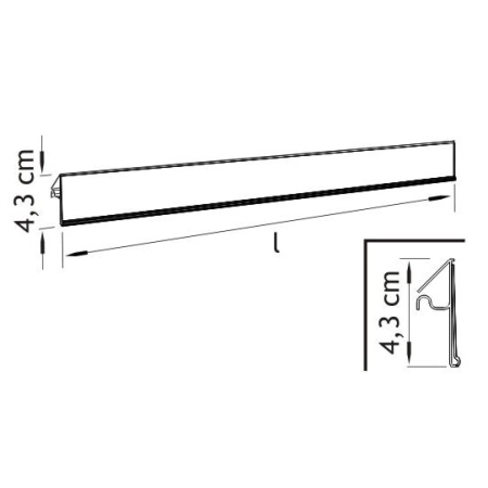 Listwa cenowa koszowa KORB 97 cm.
